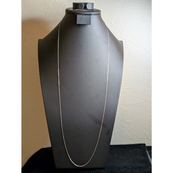 Vintage 925 Italy Sterling Silver Diamond Cut 36" Chain Necklace - Picture 6 of 11